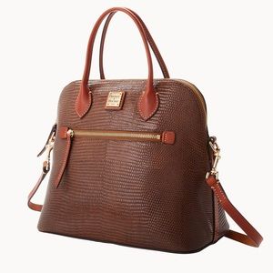 Dooney and Bourke Embossed Lizard Large Domed Satchel
